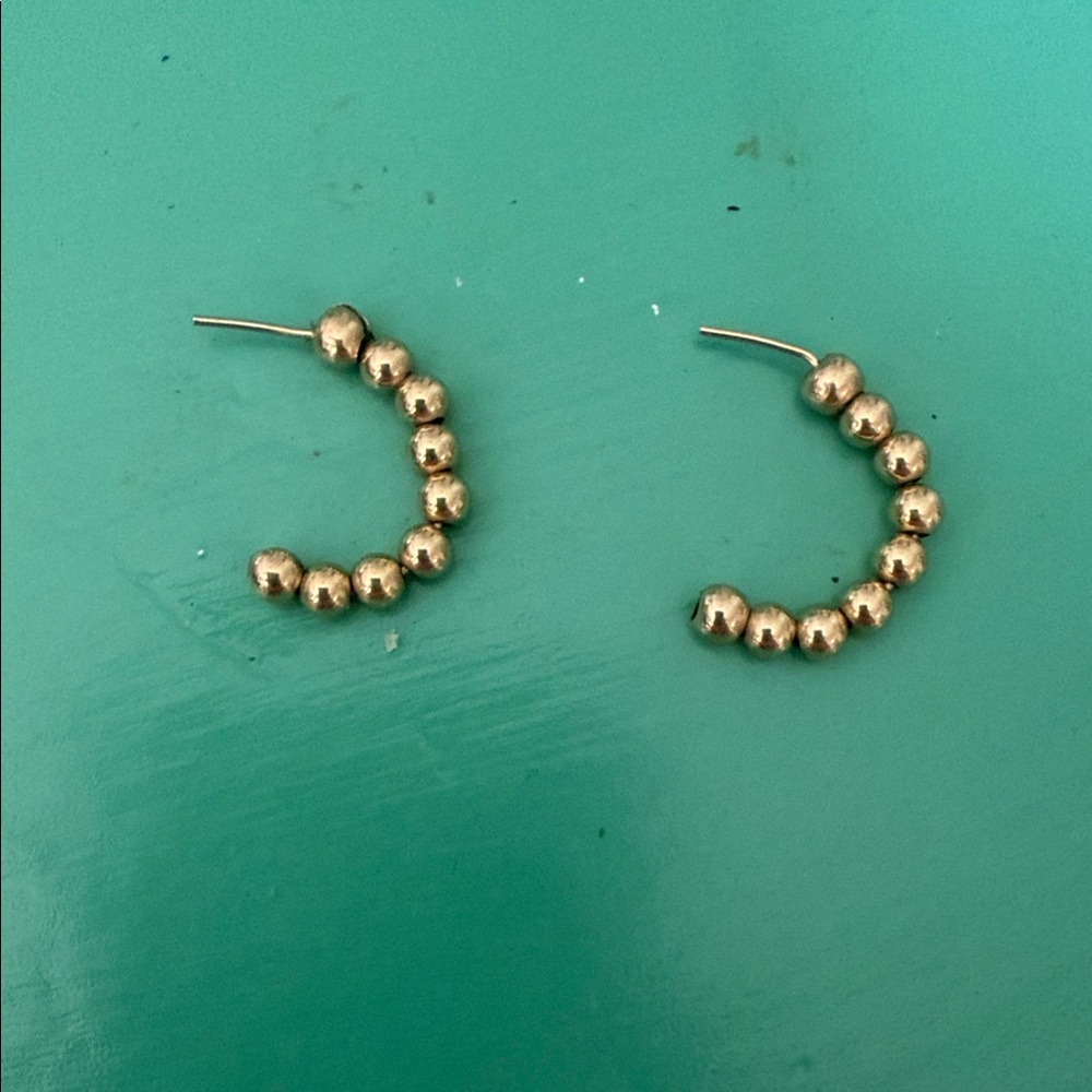 E  Newton Gold Bead Half-Hoop Earrings - Women Jewelry